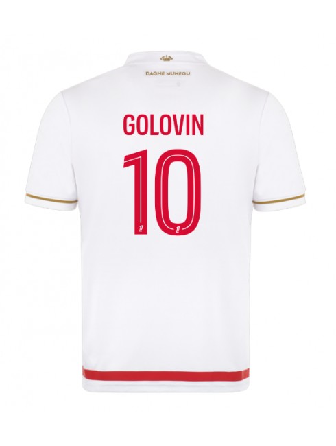 AS Monaco Aleksandr Golovin #10 Replika Hemmakläder 2025-26 Kortärmad AS Monaco Aleksandr Golovin #10 Replika Hemmakläder 2025-26 Kortärmad